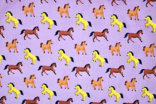 Pyrhan Horse Polycotton Prints –45 Inch Wide Dress Fabric Material by The Metre -Floral Polycotton Print Used in Sewing Kit and Accessories-Quilting Fabric.