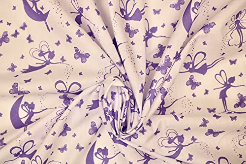Pyrhan Fairy Tale Polycotton Prints –45 Inch Wide Dress Fabric Material by The Metre -Floral Polycotton Print Used in Sewing Kit and Accessories-Quilting Fabric.
