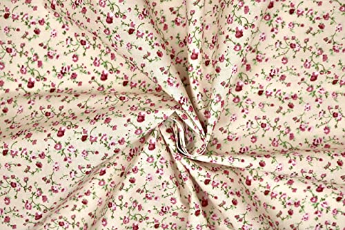 Pyrhan Delicate Floral Polycotton Prints –45 Inch Wide Dress Fabric Material by The Metre -Floral Polycotton Print Used in Sewing Kit and Accessories-Quilting Fabric…