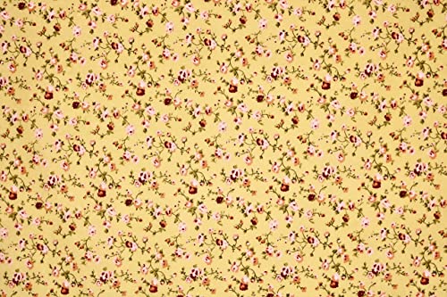 Pyrhan Delicate Floral Polycotton Prints –45 Inch Wide Dress Fabric Material by The Metre -Floral Polycotton Print Used in Sewing Kit and Accessories-Quilting Fabric…