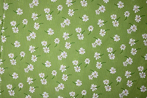 PYRHAN LTD Daisy Floral Polka Dot Dress Polycotton Fabric by The Metre UK | 45 Inch Wide | Best Cotton and Polyester Dress Fabric Material for Sewing Patterns, Dressmaking, and Curtains