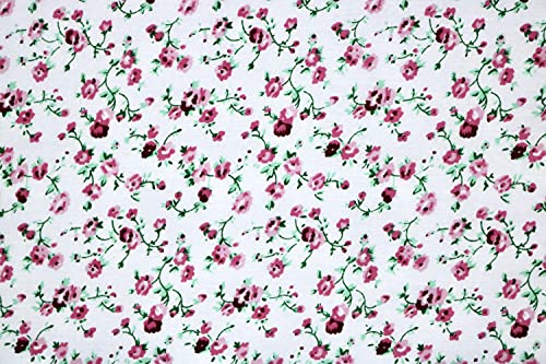 Pyrhan Delicate Floral Polycotton Prints –45 Inch Wide Dress Fabric Material by The Metre -Floral Polycotton Print Used in Sewing Kit and Accessories-Quilting Fabric…