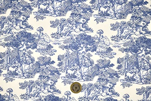 Pyrhan Art Village Life 100% Pure Cotton Prints – 45 inches (114 cm Approx) Wide Fabric Sold by The metre - Perfect for Sewing Projects and Dress Making.