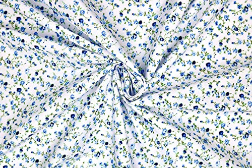 Pyrhan Delicate Floral Polycotton Prints –45 Inch Wide Dress Fabric Material by The Metre -Floral Polycotton Print Used in Sewing Kit and Accessories-Quilting Fabric…