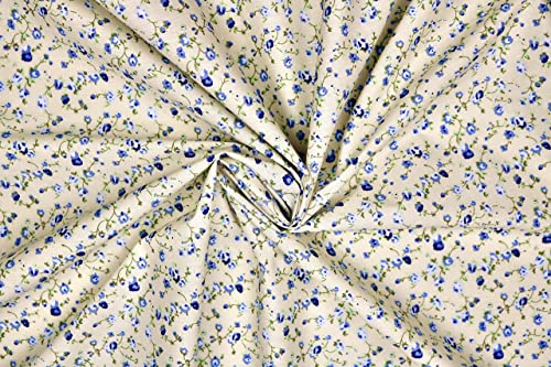 Pyrhan Delicate Floral Polycotton Prints –45 Inch Wide Dress Fabric Material by The Metre -Floral Polycotton Print Used in Sewing Kit and Accessories-Quilting Fabric…