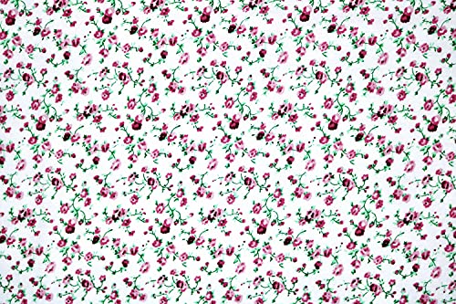 Pyrhan Delicate Floral Polycotton Prints –45 Inch Wide Dress Fabric Material by The Metre -Floral Polycotton Print Used in Sewing Kit and Accessories-Quilting Fabric…