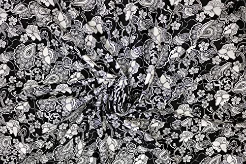 Pyrhan Paisley 100% Pure Cotton Prints – 60 inches (148 cm Approx) Wide Fabric Sold by The metre - Perfect for Sewing Projects and Dress Making.