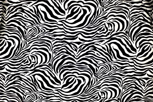 Pyrhan Ltd We believe in Quality 100% Cotton Poplin by Rose & Hubble Black & White Zebra Printed Cotton Fabric by The Metre UK 114 cm Crafting & Dressmaking Fabric Dress Fabric Material,ZebraBlack-45