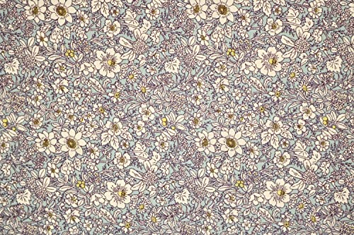 Pyrhan 100% Cotton Poplin By Rose & Hubble | Little Wild Blossom Floral Printed Cotton fabric By The Metre Uk | 114 Cm | Crafting Fabric & Dressmaking Fabric | Dress Fabric Material For Sewing.