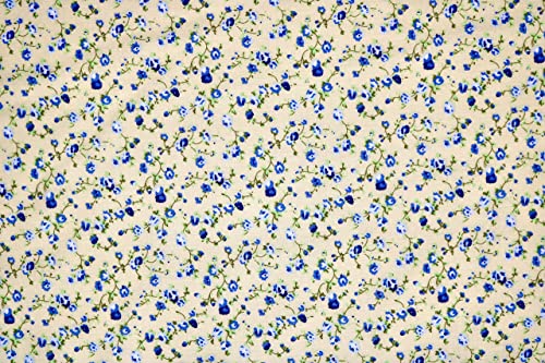 Pyrhan Delicate Floral Polycotton Prints –45 Inch Wide Dress Fabric Material by The Metre -Floral Polycotton Print Used in Sewing Kit and Accessories-Quilting Fabric…