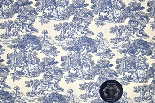 Pyrhan Art Village Life 100% Pure Cotton Prints – 45 inches (114 cm Approx) Wide Fabric Sold by The metre - Perfect for Sewing Projects and Dress Making.