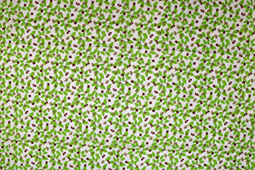 Pyrhan Lady Bug on Leave Polycotton Prints | 45 Inch Wide Dress Craft Fabric Material by The Metre | Polycotton Print Used in Sewing Kit and Accessories-Quilting Fabric (Blue)