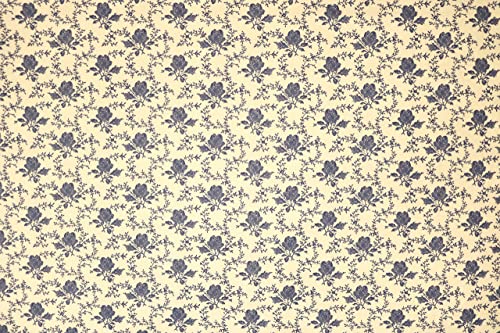 Pyrhan 100% Cotton Poplin by Rose & Hubble | Artistic Rose Floral Printed Cotton Fabric by The Metre UK |114 Cm | Crafting & Dressmaking Fabric |Dress Fabric Material for Sewing Dressmaking (Ivory)