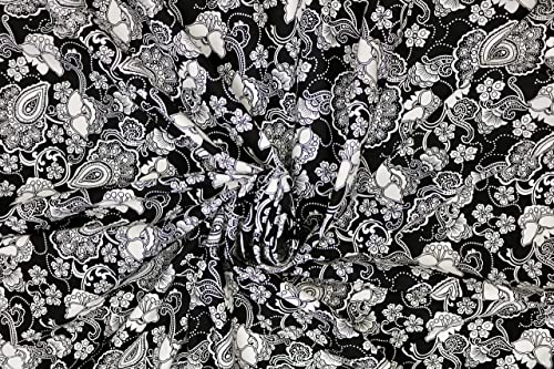 Pyrhan Paisley 100% Pure Cotton Prints – 60 inches (148 cm Approx) Wide Fabric Sold by The metre - Perfect for Sewing Projects and Dress Making.