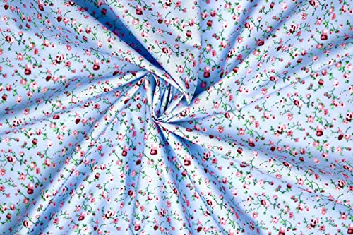 Pyrhan Delicate Floral Polycotton Prints –45 Inch Wide Dress Fabric Material by The Metre -Floral Polycotton Print Used in Sewing Kit and Accessories-Quilting Fabric…