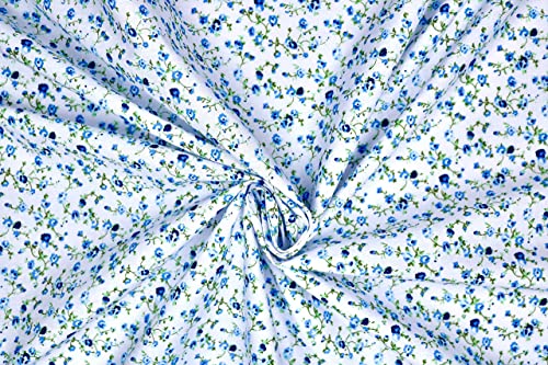 Pyrhan Delicate Floral Polycotton Prints –45 Inch Wide Dress Fabric Material by The Metre -Floral Polycotton Print Used in Sewing Kit and Accessories-Quilting Fabric…