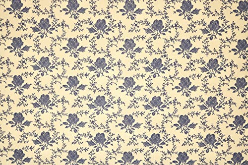 Pyrhan 100% Cotton Poplin by Rose & Hubble | Artistic Rose Floral Printed Cotton Fabric by The Metre UK |114 Cm | Crafting & Dressmaking Fabric |Dress Fabric Material for Sewing Dressmaking (Ivory)