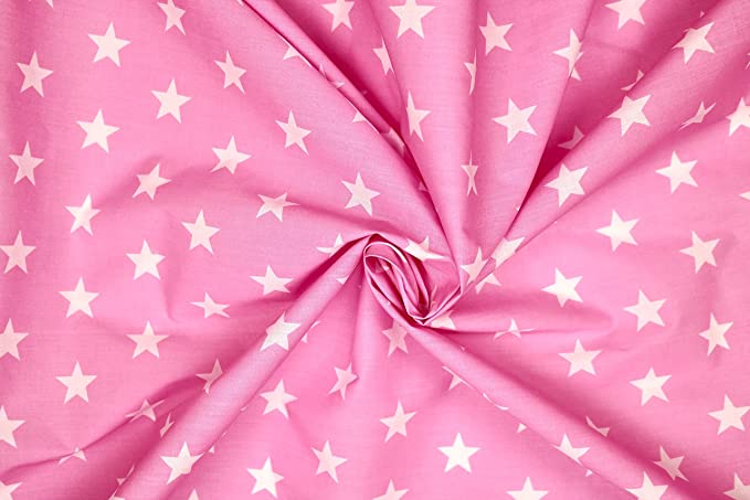 Pyrhan Polycotton Stars Print–45 Inch Wide Dress Fabric Material by The Metre -Polycotton Print Used in Sewing Kit and Accessories-Quilting Fabric.