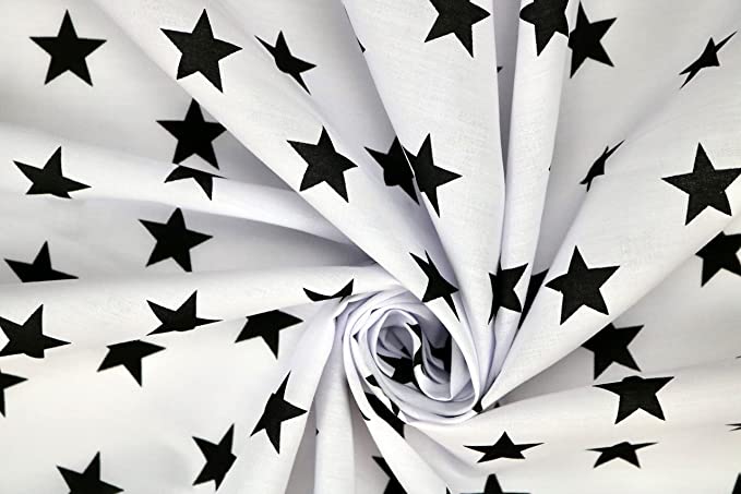 Pyrhan Polycotton Stars Print–45 Inch Wide Dress Fabric Material by The Metre -Polycotton Print Used in Sewing Kit and Accessories-Quilting Fabric.