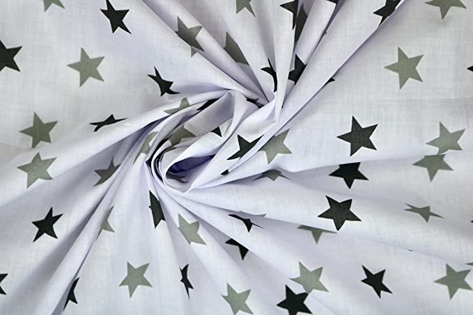 Pyrhan Polycotton Stars Print–45 Inch Wide Dress Fabric Material by The Metre -Polycotton Print Used in Sewing Kit and Accessories-Quilting Fabric.