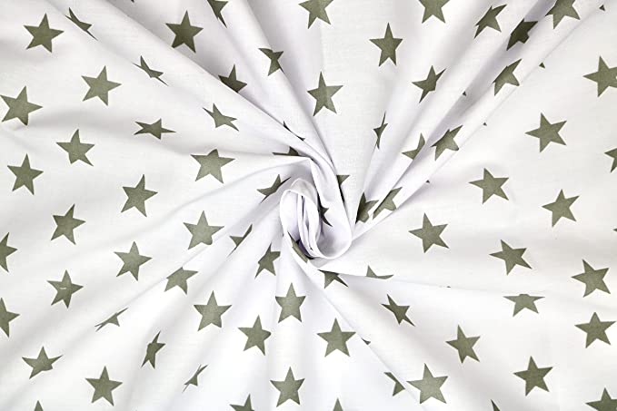 Pyrhan Polycotton Stars Print–45 Inch Wide Dress Fabric Material by The Metre -Polycotton Print Used in Sewing Kit and Accessories-Quilting Fabric.