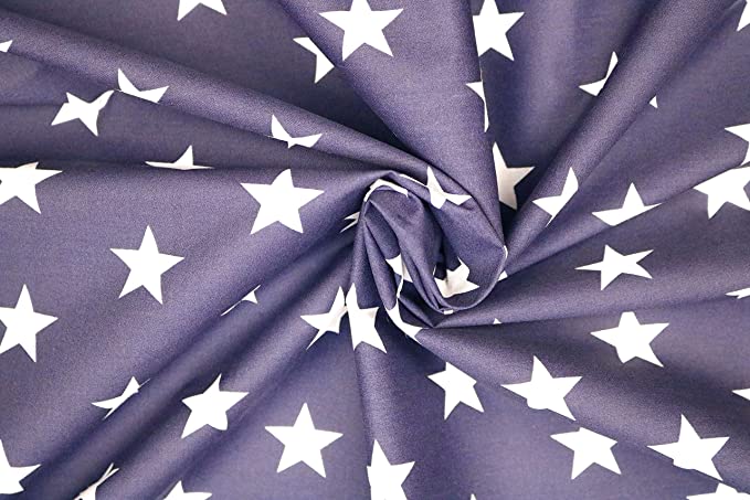Pyrhan Polycotton Stars Print–45 Inch Wide Dress Fabric Material by The Metre -Polycotton Print Used in Sewing Kit and Accessories-Quilting Fabric.