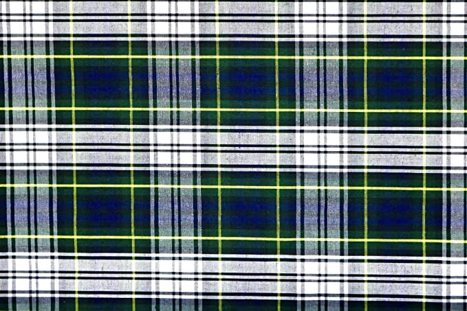 Pyrhan Royal Steward Tartan Woven Polycotton Dress Fabric 58 inch Wide Material Sold by The Metre Polycotton Print Used in Sewing Kit and Accessories-Quilting Fabric.