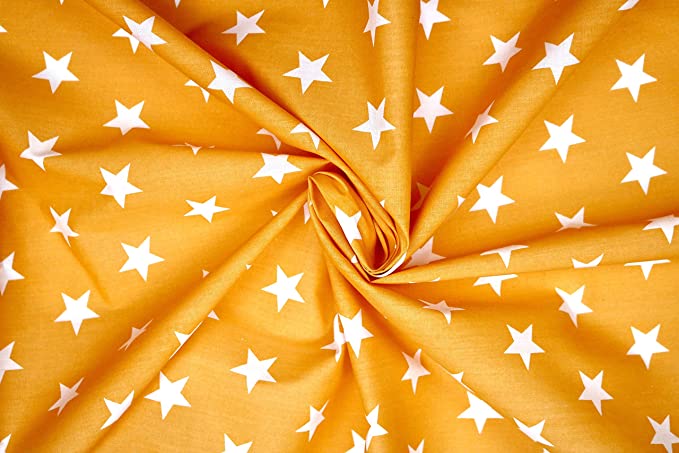 Pyrhan Polycotton Stars Print–45 Inch Wide Dress Fabric Material by The Metre -Polycotton Print Used in Sewing Kit and Accessories-Quilting Fabric.